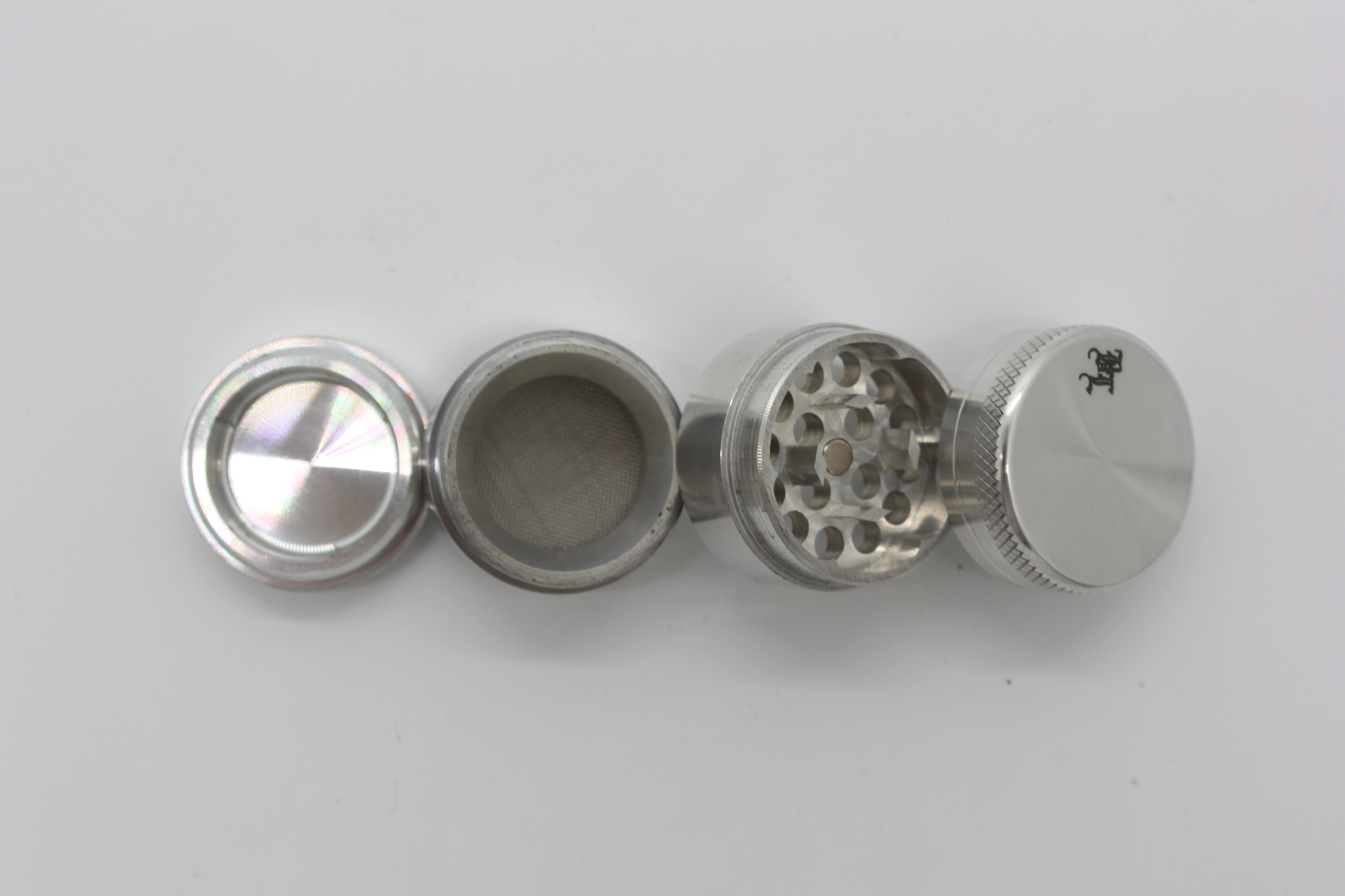 Aluminium-Grinder Silber klein