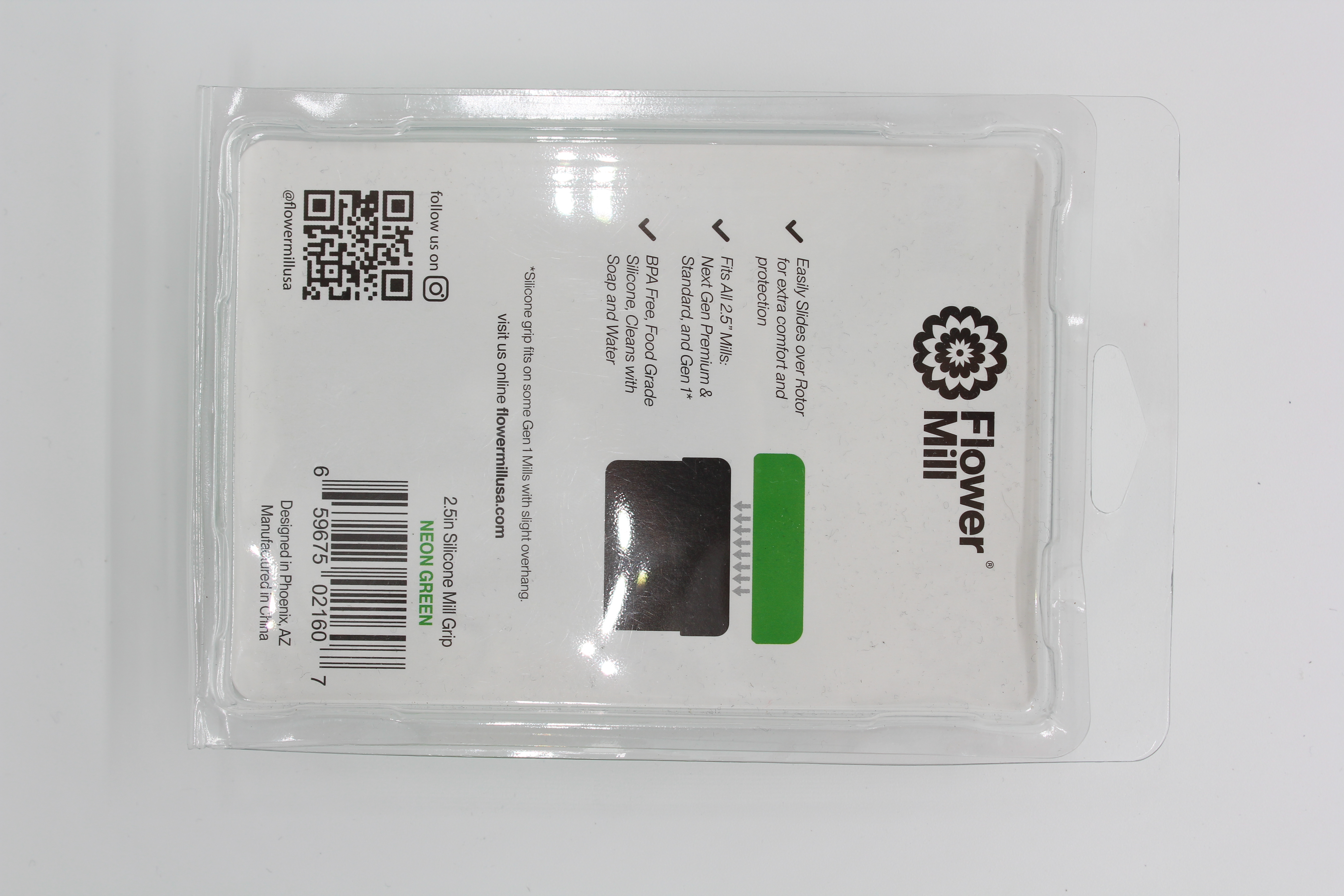 Flower Mill Silicone Grip 2.5 – Neon Green